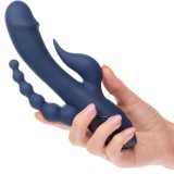 Calexotics-Vibrator Triplu Orgasm Albastru-Silicon, 10 Trepte