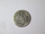 Rara! Franta 1/20 Ecu 1728 K(Bordeaux) argint Ludovic al XV-lea,diametrul=18 mm