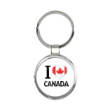 Iubesc Canada : Cadou Breloc : Heart Flag Country Crest Canadian Expat, Generic