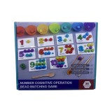 Joc Montessori de indemanare si asociere culori si cifre