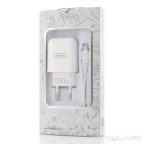 Incarcatoare Retea Tranyoo, V30, 2.1A Charge Kit, Micro USB Cable, White