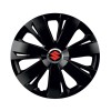 Set 4 capace roti Negre Cu Inel Cromat Energy R15 Compatibil Cu Suzuki, Autohelix MSA