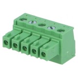Regletă de Conexiuni Deconectabilă 3,81mm 5 Pini Dreaptă Mufă