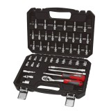 TRUSA TUBULARE 1/4&quot; 4-14MM - 43P.