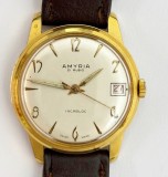 ceas mecanic elvetian aurit Amyria 21 rubis