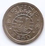 Guineea Bissau 2.50 Escudos 1952 (regimul colonial portughez) Cupru-nichel, 20 mm, KM-9 (circulata)