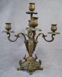 Impozant sfeșnic francez vintage Napoleon al III-lea, bronz masiv