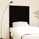 Cumpara ieftin Tăblie de pat pentru perete, negru 95,5x3x110 cm lemn masiv pin