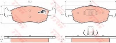 Set placute frana,frana disc FIAT DOBLO Microbus (223, 119) (2001 - 2016) TRW GDB1588 foto