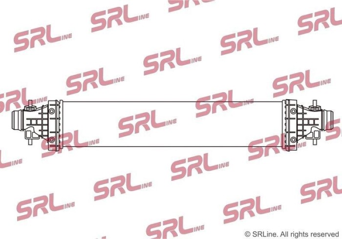 Intercooler Kia Stinger 17-, motor: 2.0 T-GDI, intrare/iesire conectare rapida, 642x135x68, SRLine, Aluminiu/ Plastic brazat, 282712CTA1