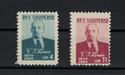 ALBANIA 1960 - Personalitati, V.I.Lenin / serie completa MNH foto