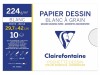 Hartie Desen A3 Clairefontaine 224 g/mp, 10 Coli, Granulata, Creion, Carbune, Cerneala, Guase, Fetru, PEFC