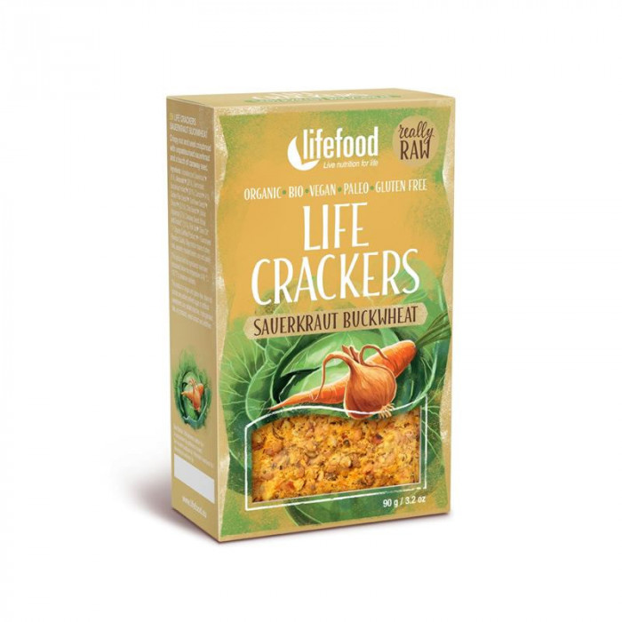 Lifecrackers cu Varza Murata Raw Bio Lifefood 90gr