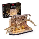 Cubic Fun - Puzzle 3D cu LED muzeul natural Balena albastra 223 piese