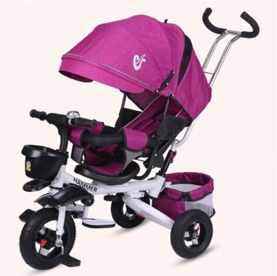 Tricicleta pentru copii cu copertina, scaun reversibil 360, PURPLE foto