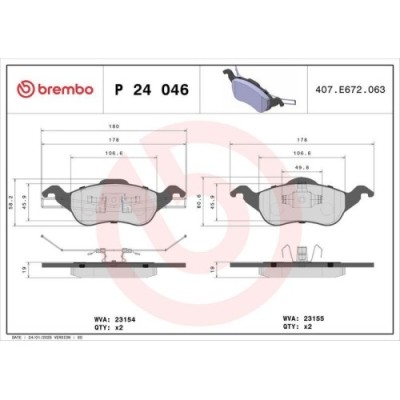 Placute frana Ford Focus I (Daw Dbw) 09.98-11.09, Focus I Box / Estate (Dnw) 08.98-03.05, Focus I Estate (Dnw) 02.99-12.07, Focus I Sedan (Dfw) 02.99 foto