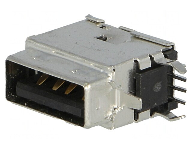 Soclu USB A PCB THT 4 Pin 90&deg;