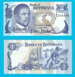 Botswana (p#7) 2 Pula 1982 UNC &#039;Pasărea Go-Away&#039; serie: 354336