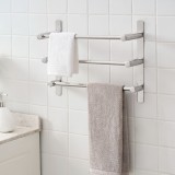 Suport prosoape, neu.haus, PXMS-0103 Harjavalta, 32 x 40 x 12,5 cm, otel, crom, montabil pe perete HausGarden Leisure