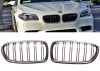 Grila dubla BMW F10 F11 M LOOK crom negru lucios NOU