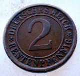 7.717 GERMANIA WEIMAR 2 RENTENPFENNIG 1924 J, Europa, Bronz