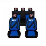 Set Huse Scaune Universale Nero Albastru Personalizate cu Fiat
