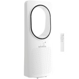 HOMCOM Ventilator tip turn fără palete pentru dormitor, 36 dB ventilator staționar cu oscilație 45&deg;, 3 trepte, 3 moduri, temporizator 15 ore, Alb | Ao