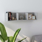 vidaXL Raft de perete CD-uri, gri beton, 75x18x18 cm, lemn prelucrat