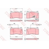 Set placute frana Trw GDB1363, parte montare : Punte fata