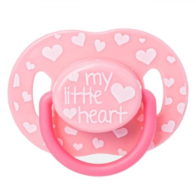 Suzetă Silicon, Honey Baby, My Little Heart, M&amp;acirc;ner Roz, 6-18 Luni, Cutie Sterilizare foto
