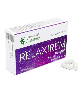 Relaxirem Noapte 30 capsule Laboratoarele Remedia foto