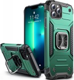 Husa de protectie pentru iPhone 13 PRO MAX Vakoo, TPU, verde inchis/negru, 6,7 inchi