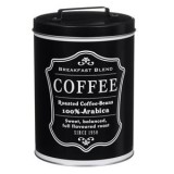 Cutie metalică pentru cafea, 1.4L, 10.6x15cm, neagră, CMCLASS