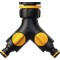 FISKARS. Conector robinet multifunctional cu 2 iesiri, filet de 1/2&amp;quot;, 3/4&amp;quot; si 1&amp;quot;