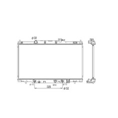 Radiator racire Honda Cr-V, 02.2006, Motorizare 2.0 110kw Benzina, tip climatizare Cu/fara AC, cutie automata, tip Denso, diametru intrare/iesire