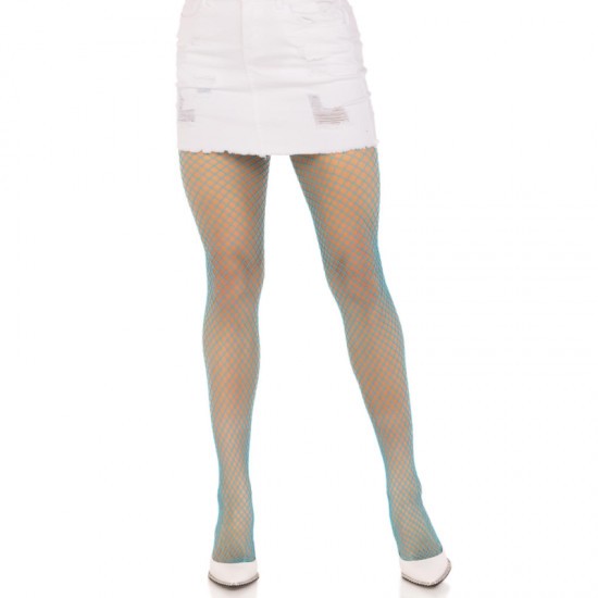 LEG AVENUE - COLANTI DE PLASĂ LYCRA ALBASTRĂ