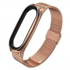 Curea otel inoxidabil Tech-Protect Milaneseband Xiaomi Mi Band 5/6/6 NFC Rose Gold foto