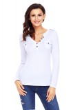 BL990-2 Bluza casual accesorizata cu nasturi si buzunare in zona pieptului
