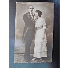 Carte postala, Fl. Cristoforenu si G. Carussi in Suzana, inceut de secol XX