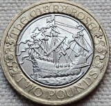 Marea Britanie 2 Pounds 2011 Mary Rose KM#1199, Jubileu 500 Ani, Moneda Colecție