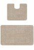 Set 2 covorase baie Ethnic 2521, Gri, Diverse Dimensiuni - 60x110