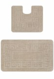 Set 2 covorase baie Ethnic 2521, Gri, Diverse Dimensiuni - 60x110