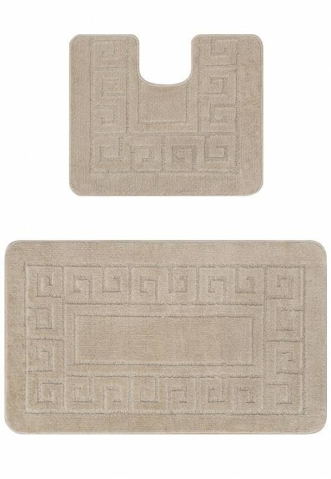 Set 2 covorase baie Ethnic 2521, Gri, Diverse Dimensiuni - 60x110