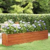 Gossi strat inaltat de gradina, ruginiu, 240x40x45 cm, otel corten