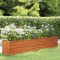 Gossi strat inaltat de gradina, ruginiu, 240x40x45 cm, otel corten