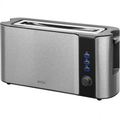 Prajitor de paine ECG ST 10630 inox , 1000 W, 2 felii, 6 niveluri rumenire foto