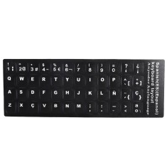 Sticker tastatura negru limba Spaniola (Spanish) pentru caractere cu diacritice layout ES