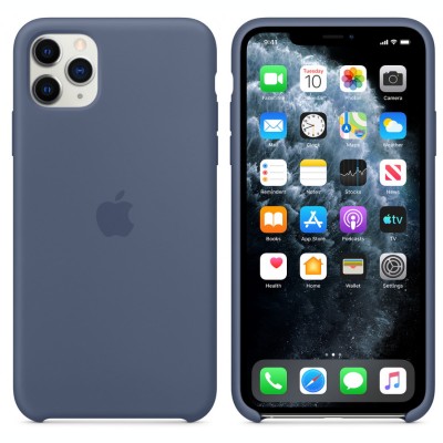 Husa Silicon Apple iPhone 11 Pro Max, Albastra MX032ZM/A foto