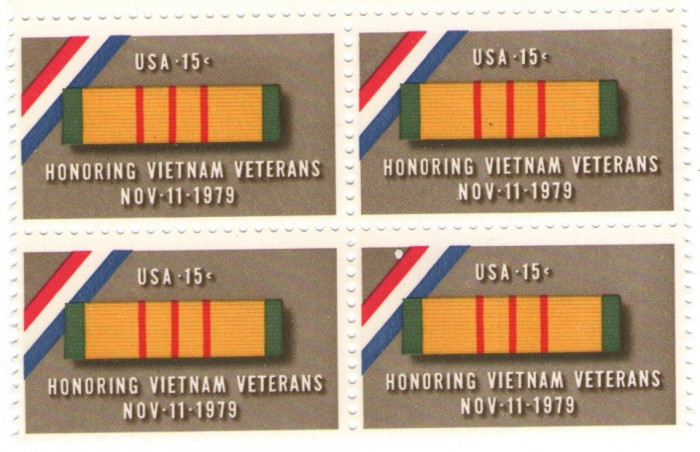 Statele Unite 1979 - Veterani din Vietnam, neuzata de 4