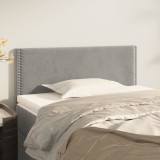 Gossi tablie de pat, gri deschis, 80x5x78/88 cm, catifea